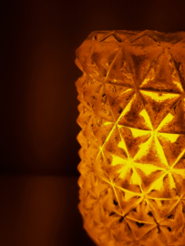 Vintage plafonniere | jaren 60 plafondlamp | Schroefbol 'Kristal 3'