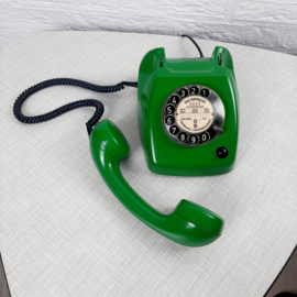 Jaren 60  PTT telefoon met draaischijf | Smaragd groen
