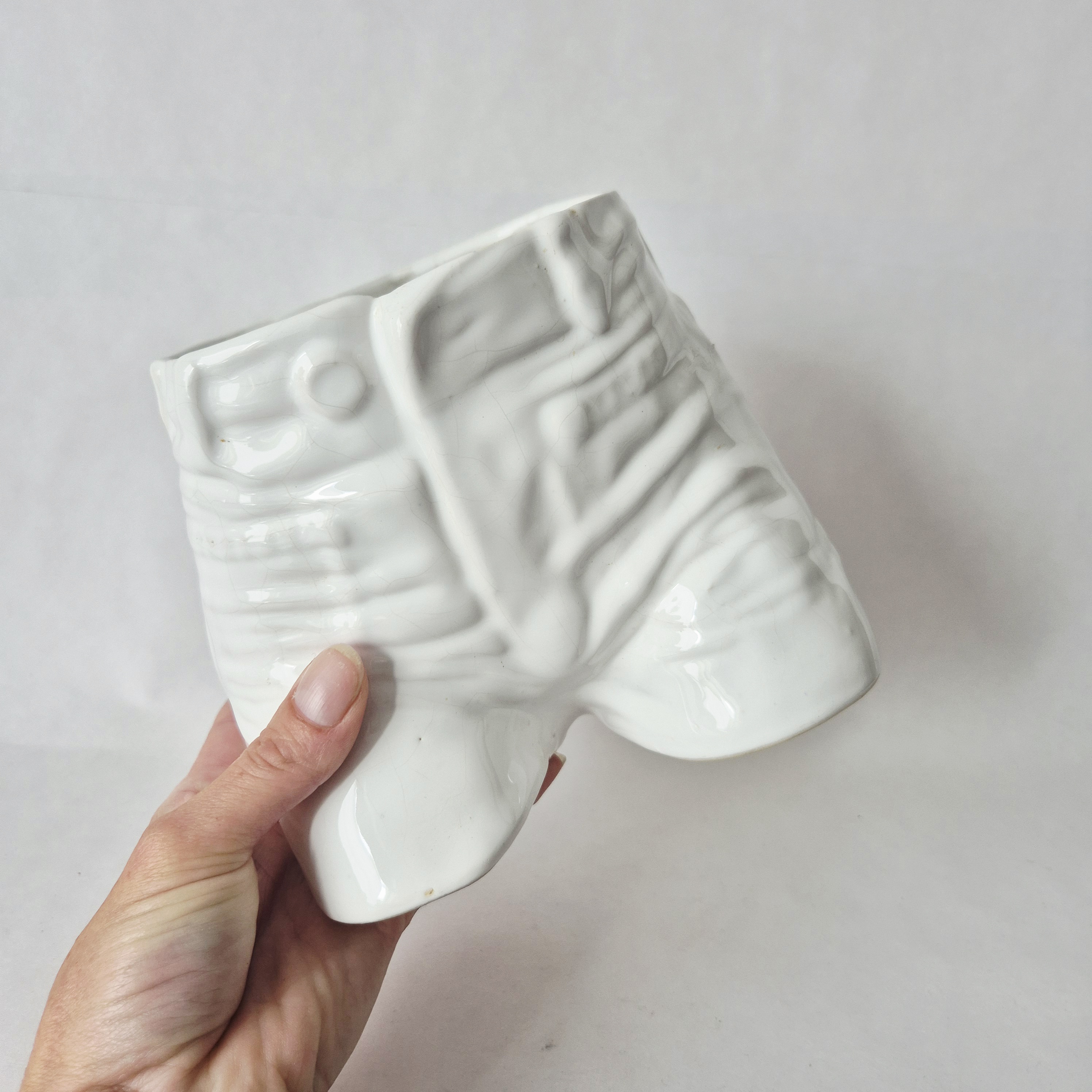 Bloempot uit de jaren 80 | Vintage jeans bloempot