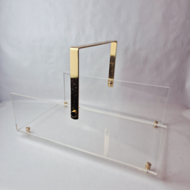 Vintage plexiglas lectuurbak | Toegeschreven aan David Lange