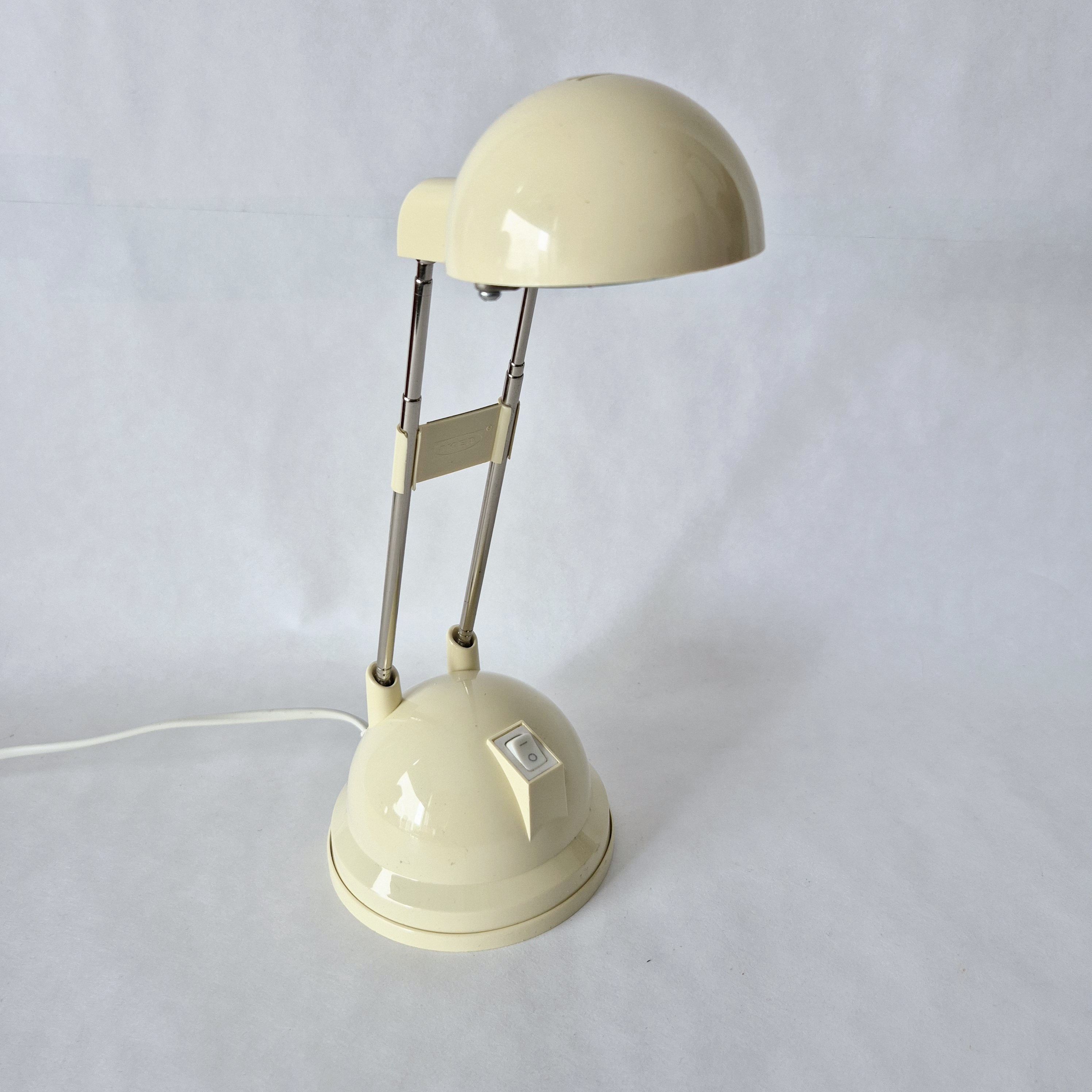 IKEA Espressivo Clear telescopische Bureaulamp | Retro 1990s Space Age Y2K Lighting | Wit of paars transparant