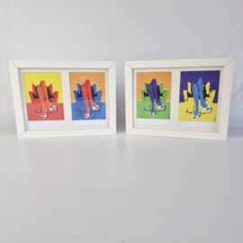 Retro Pop Art Ansichtkaarten Set van 4