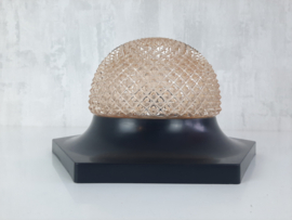 Jaren 60 plafondlamp, op hexagon plaat