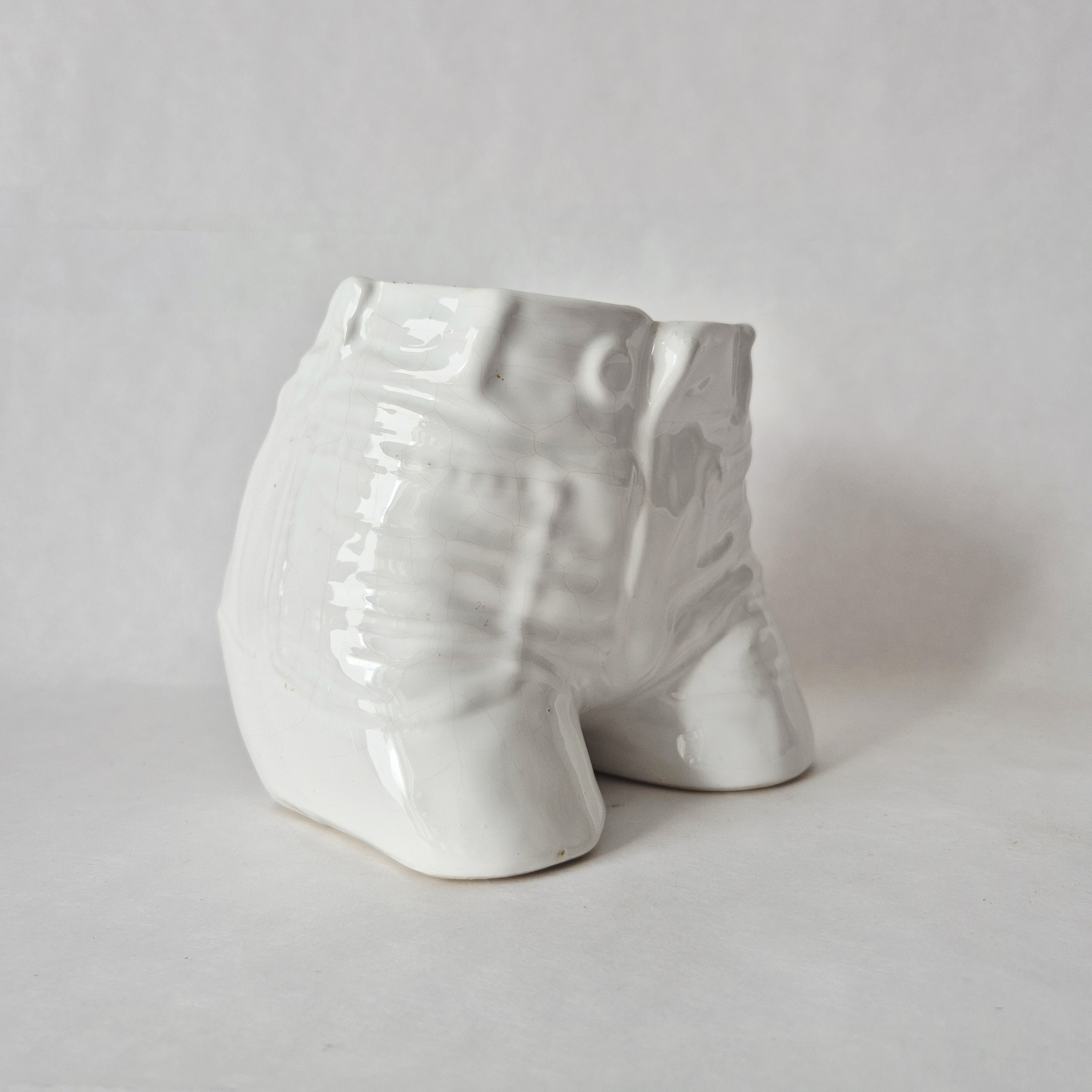 Bloempot uit de jaren 80 | Vintage jeans bloempot