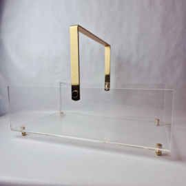 Vintage plexiglas lectuurbak | Toegeschreven aan David Lange