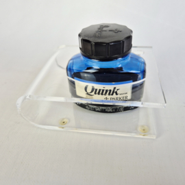Vintage Fles Parker Quink Vulpeninkt in Acryl Houder