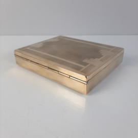 Art Deco verzilverd doosje | Sigarettendoos | Jaren 30