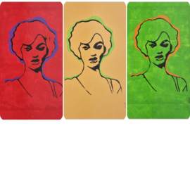 Retro Pop Art Ansichtkaarten Set van 3