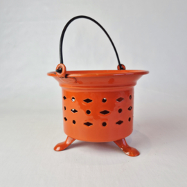 Oranje emaille theelichtje