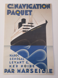 Cie de Navigation Paquet vintage reproductie