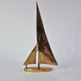Messing Mid-Century Zeilboot | Curtis Jere-Stijl