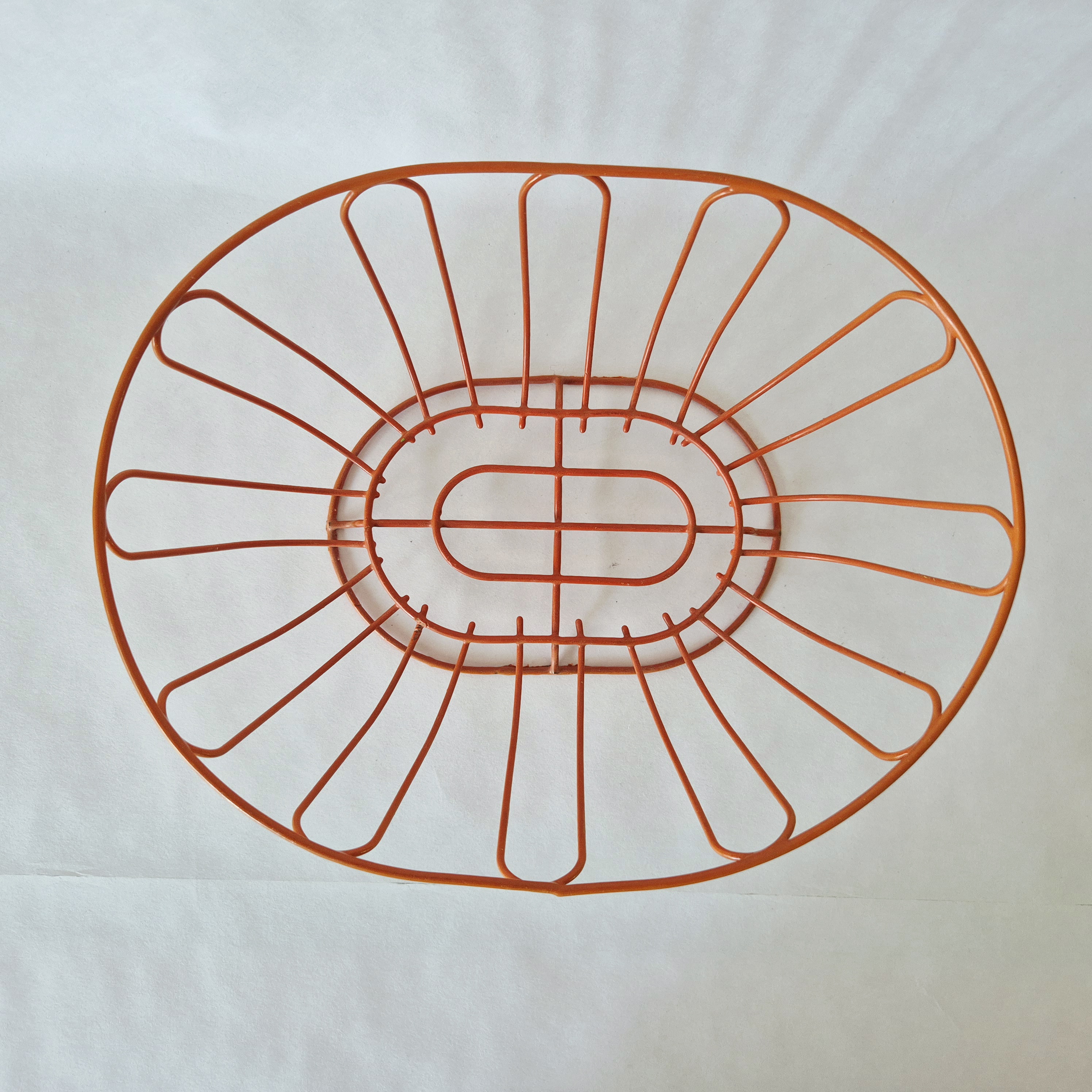 Vintage oranje draadmand, fruitmand , jaren 70