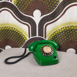 Jaren 60  PTT telefoon met draaischijf | Smaragd groen