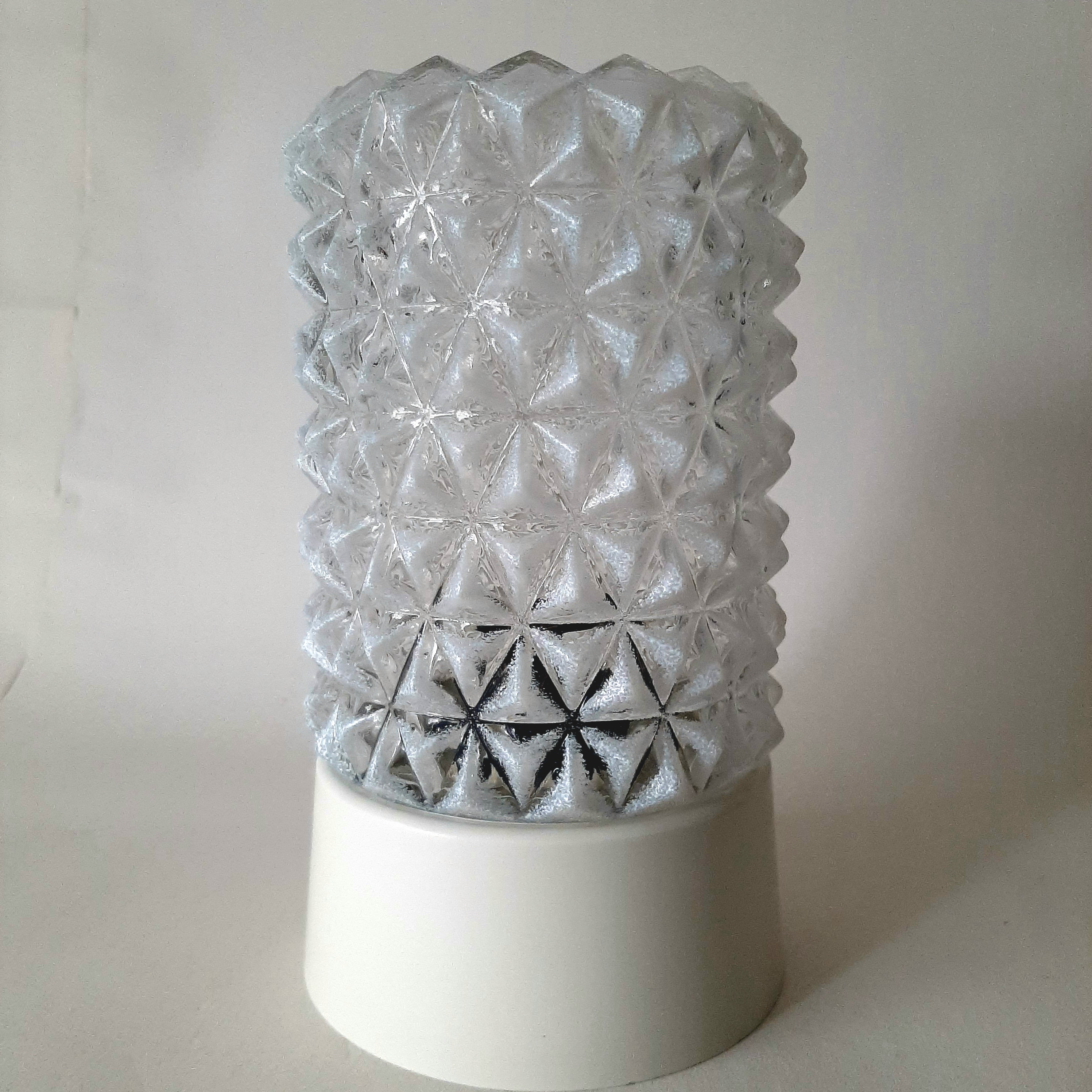 Vintage plafonniere | jaren 60 plafondlamp | Schroefbol 'Kristal 3'