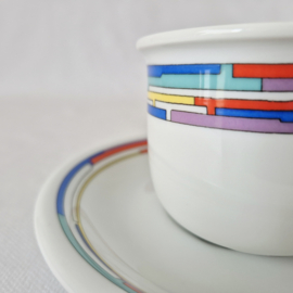 Set van 4 Arzberg Daily Rainbow kop met schotel