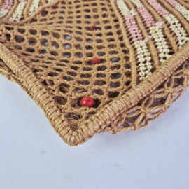 Jaren 70 Macramé tas met kralen