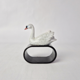 Set vintage servethouders met vogels