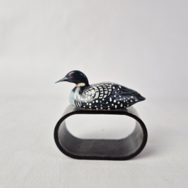 Set vintage servethouders met vogels
