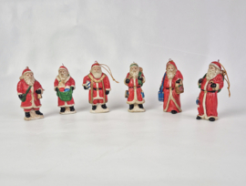 Vintage kersthanger kerstmannen in oorspronkelijke verpakking