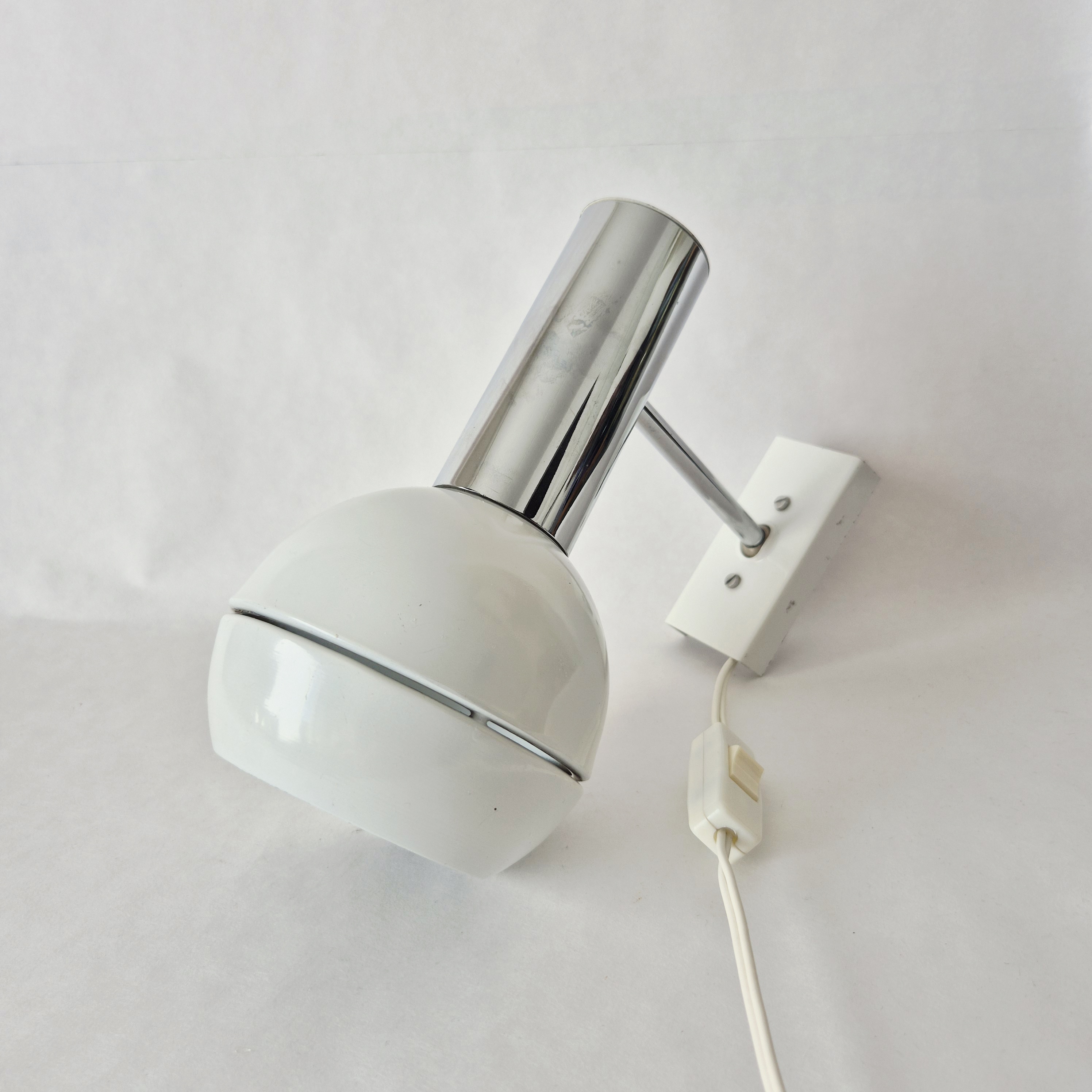 Wilko wandlamp wit | Vintage eyeball wandlamp