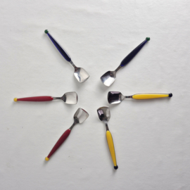 Vintage WMF Cromargan 'Fantasia' Lepels – Set van 6