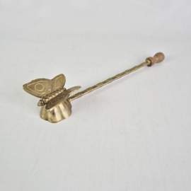 Vintage Messing Kaarsendover met Vlinder