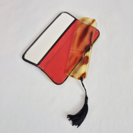 Vintage Petit Point etui met spiegel en kam