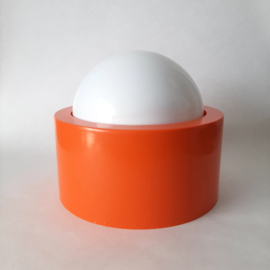 Plafondlamp oranje | Vintage plafonniere | Jaren 70 Massive plafondlamp
