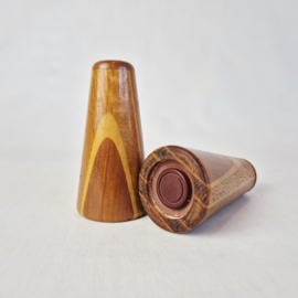 Vintage houten peper- en zoutvaatje