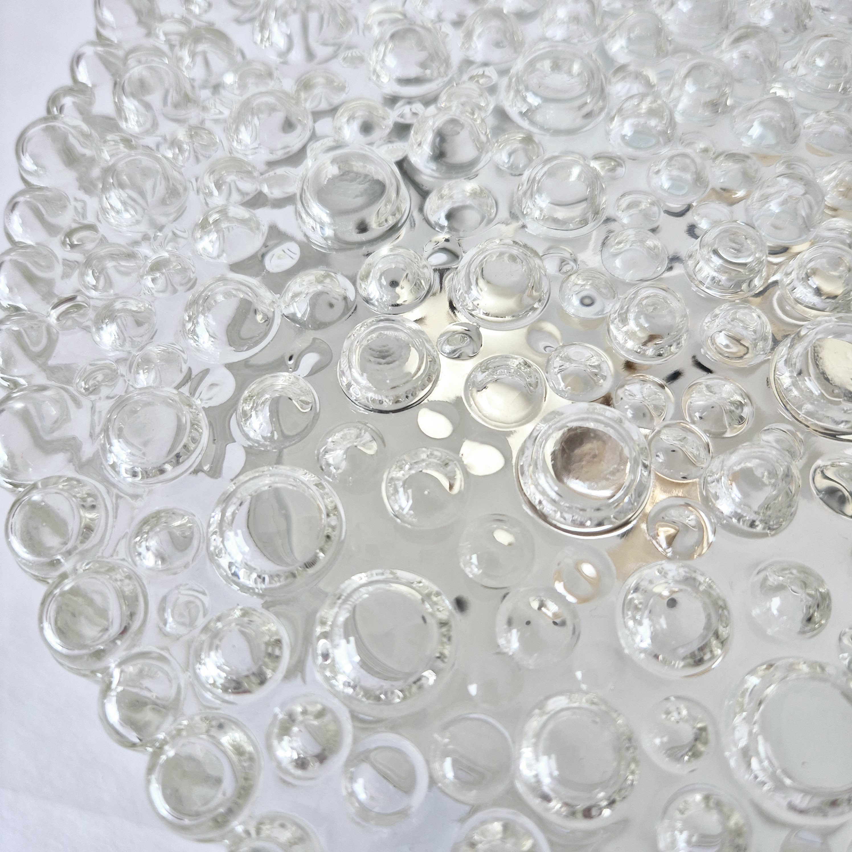 Hustadt Leuchten plafondlamp uit de jaren 60  | Bubbelglas