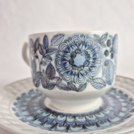 Set van 4 vintage kop en schotels uit de Castillian Collection | Toledo van Pontesa Ironstone