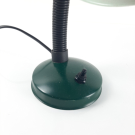 Vintage groene tafellamp, jaren 70 bureaulamp