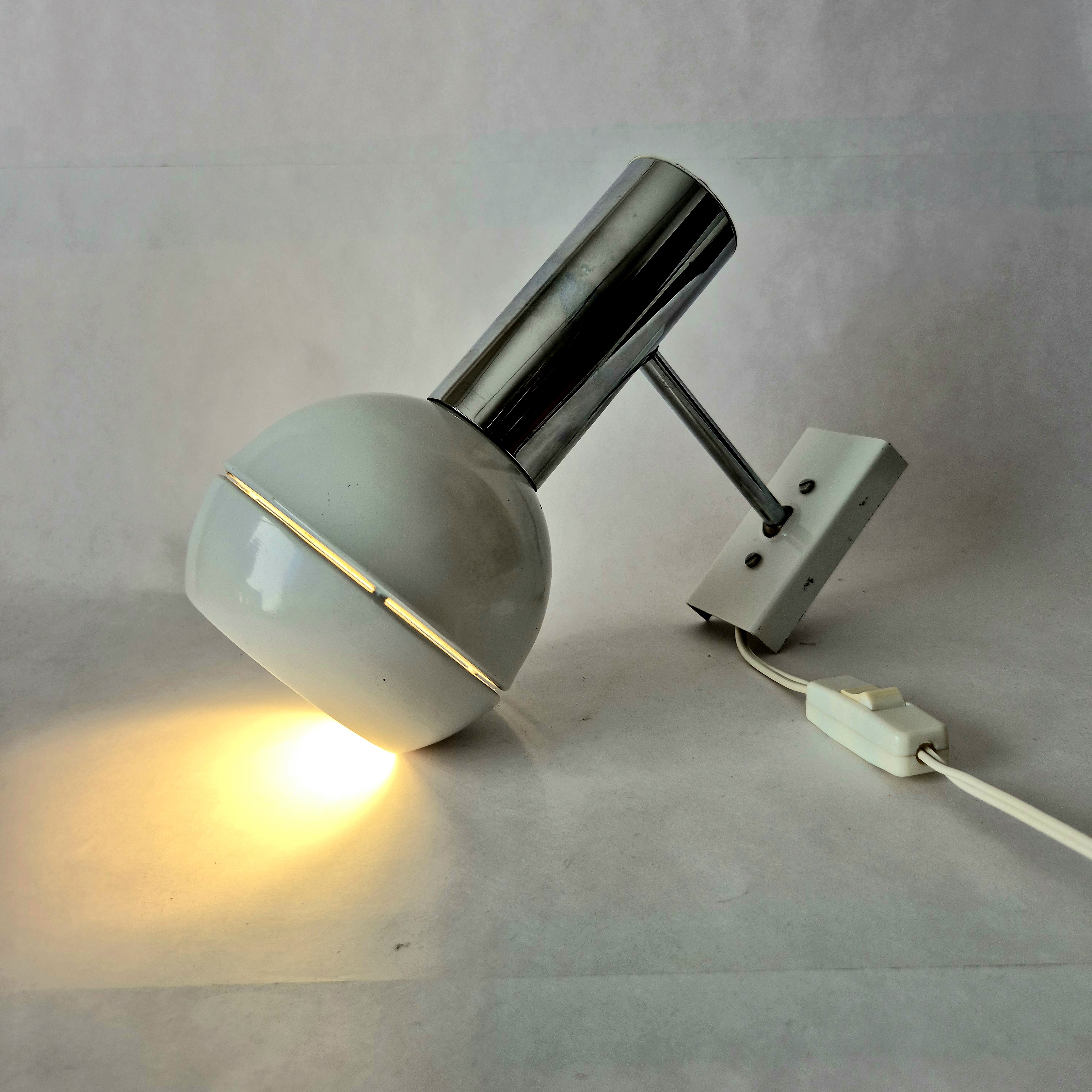 Wilko wandlamp wit | Vintage eyeball wandlamp