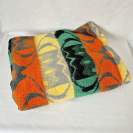 Kleurrijke vintage deken met psychedelisch design