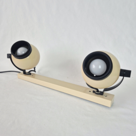 Spotjesbalk beige eyeball | Jaren 70/80 wand,- of plafondverlichting