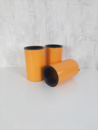 Jaren 70 spots geel, set van 3  Vintage plafondlampen