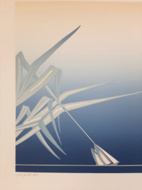 Originele zeefdruk Alfred Gockel 'Out of the blue' - Vintage kunstwerk