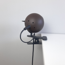 Jaren 70 bruin/zwarte klemlamp | Leeslamp | Eyeball