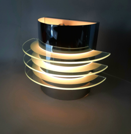 Wandlamp Ikea Drittel | Vintage Ikea | Chroom met glazen wandlamp