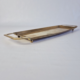 Vintage messing dienblad in Art Deco stijl