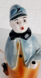 Jaren 50 parfum lampje, dame met lantaarn lampje, parfumlampje
