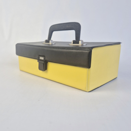 Vintage Cassettekoffer Zwart Geel