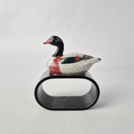 Set vintage servethouders met vogels