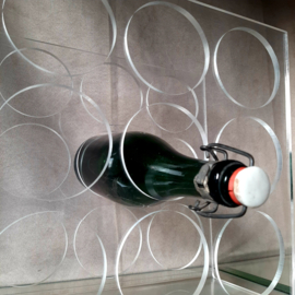 Jaren 80 plexiglas wijnrek