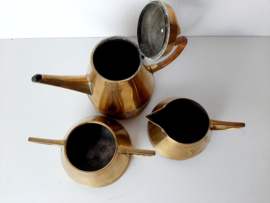 Art Deco theeset van J. N.  Daalderop Tiel | Theekan, suikerpot en melkkan | Jaren 30