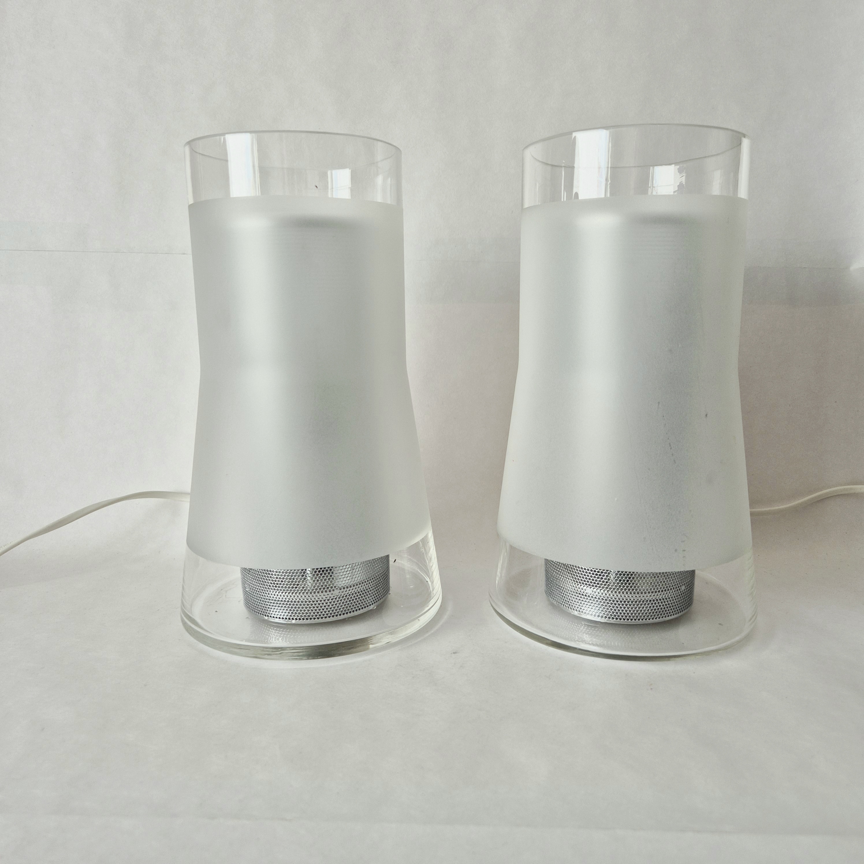 Vintage Ikea tafellamp | Jaren 90 glazen schemerlamp | Y2K lighting