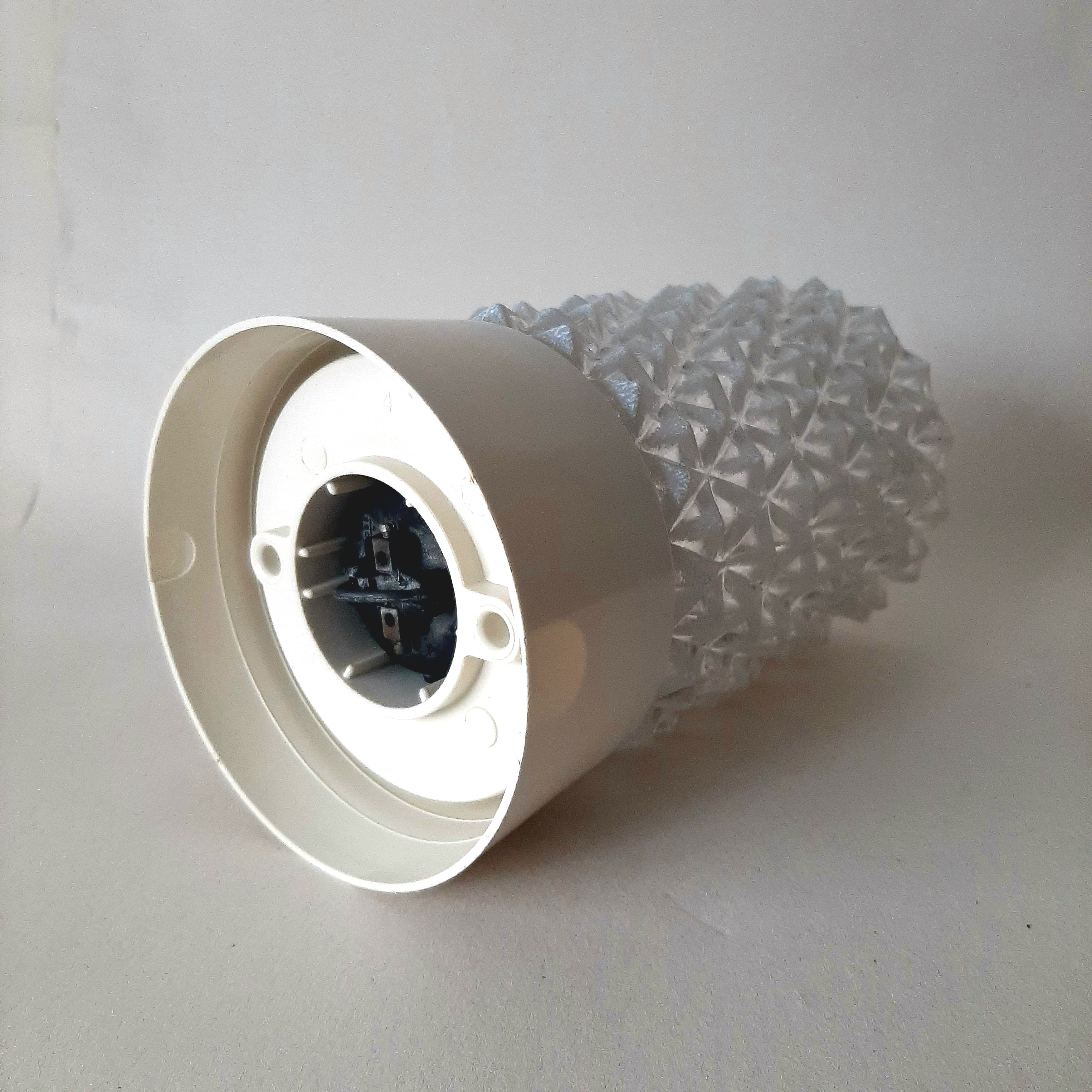 Vintage plafonniere | jaren 60 plafondlamp | Schroefbol 'Kristal 3'