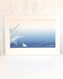 Originele zeefdruk Alfred Gockel 'Out of the blue' - Vintage kunstwerk