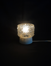 Vintage plafonniere | Jaren 60 plafondlamp | Schroefbol 'Kristal' bakeliet