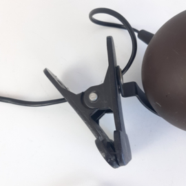 Jaren 70 bruin/zwarte klemlamp | Leeslamp | Eyeball